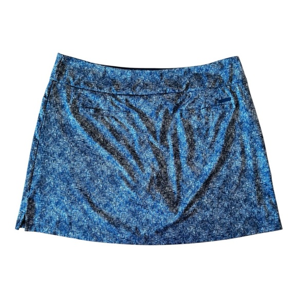 Adidas Blue Patterned Golf Skort - Picture 5 of 9